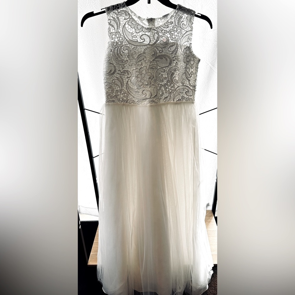 Ibtom castle girls white formal dress